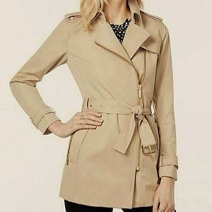 Michael Kors Asymmetrical Belted Coat